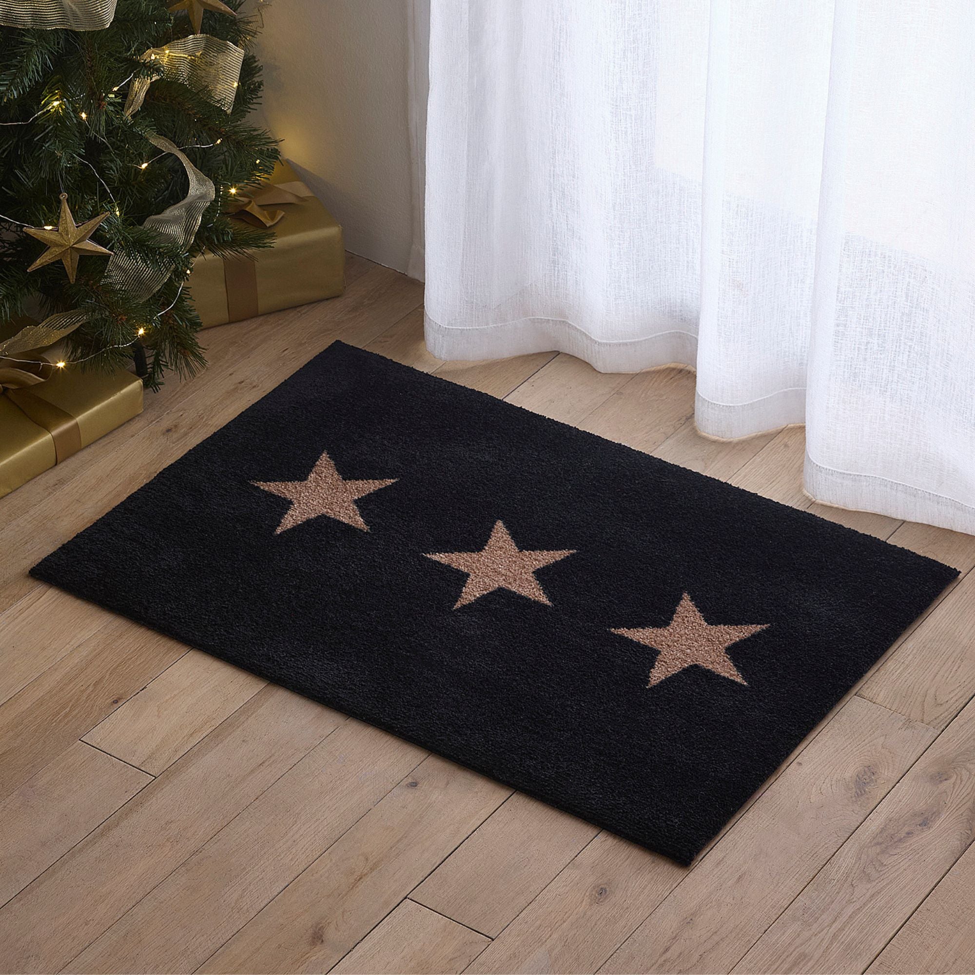 Scandi Star Doormat | Black 50 x 75cm