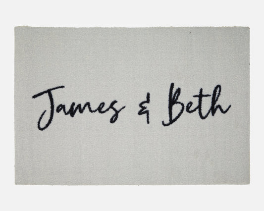 OUTLET: Names Doormat -  Personalised with James and Beth