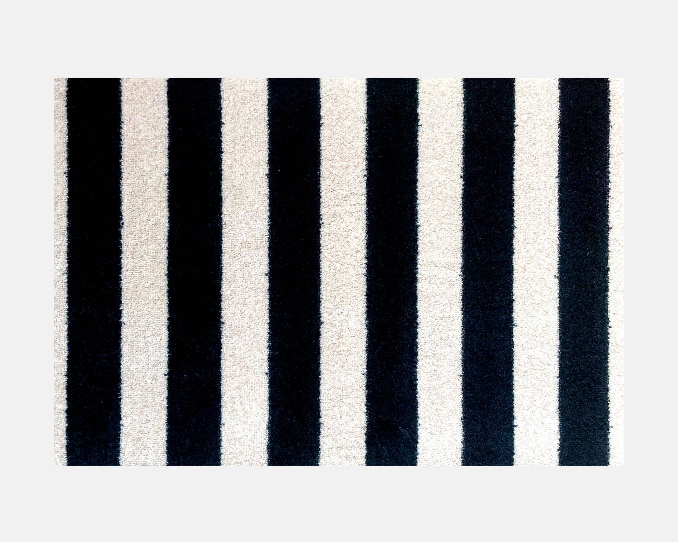 Black & Vanilla Stripes Bath Mat