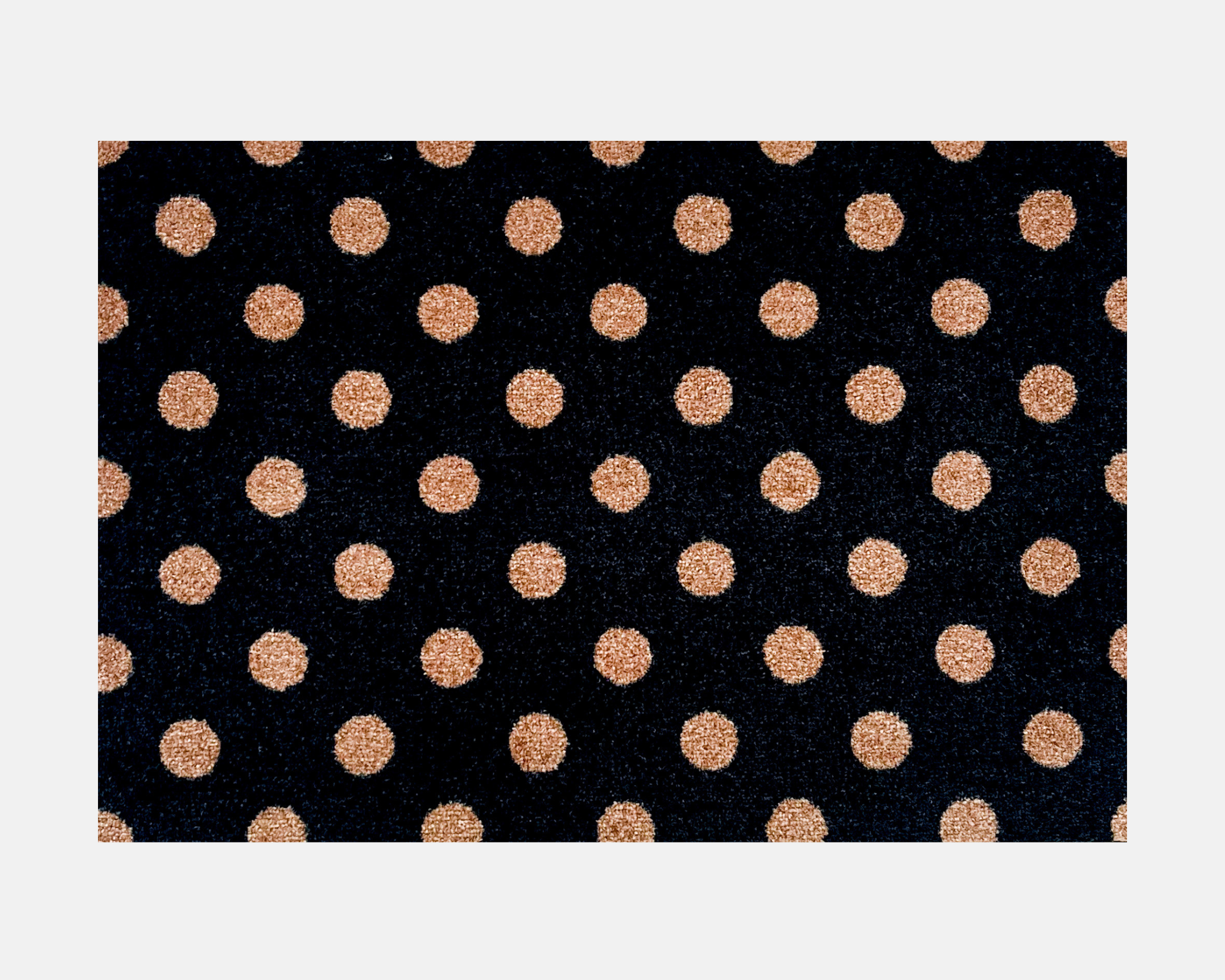 Black Spotty Doormat - 50x75cm