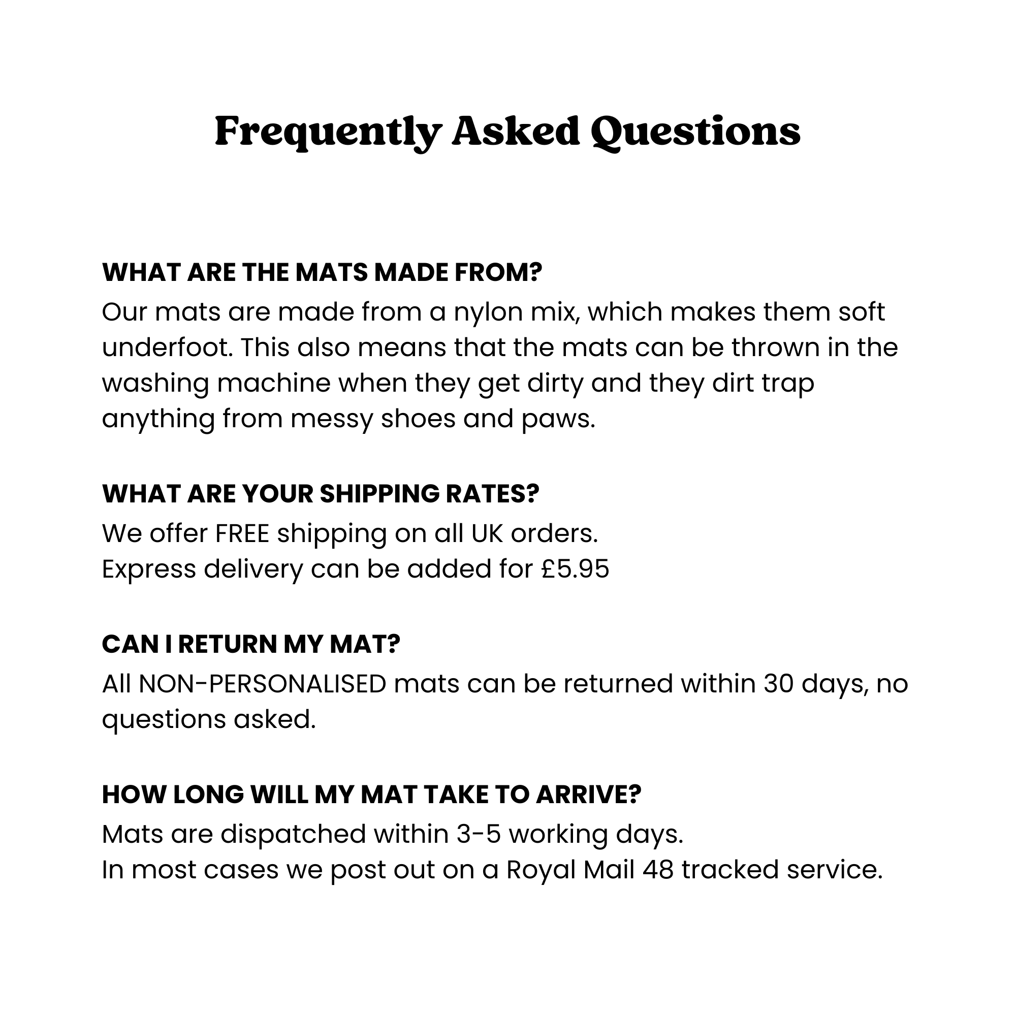 Our Home Personalised Doormat