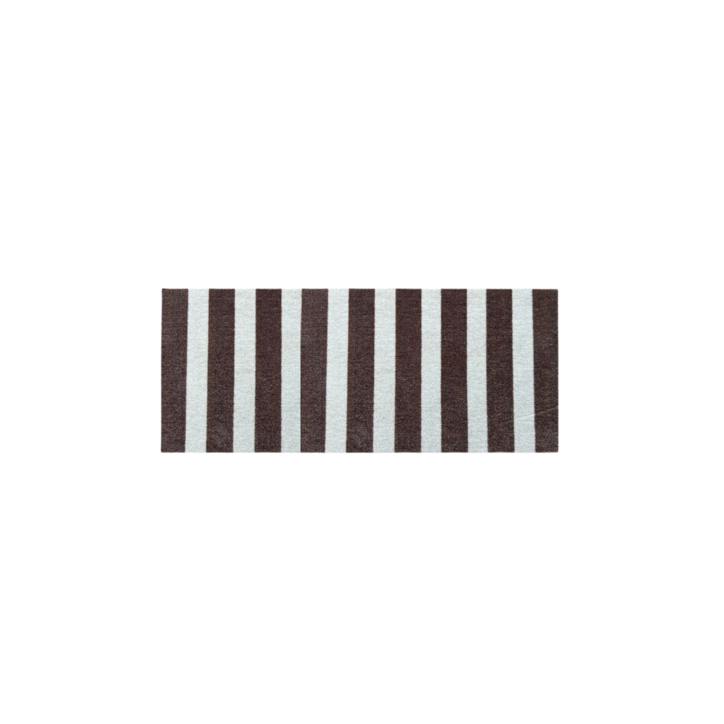 Width Width Doormat - Chestnut & Vanilla Stripe