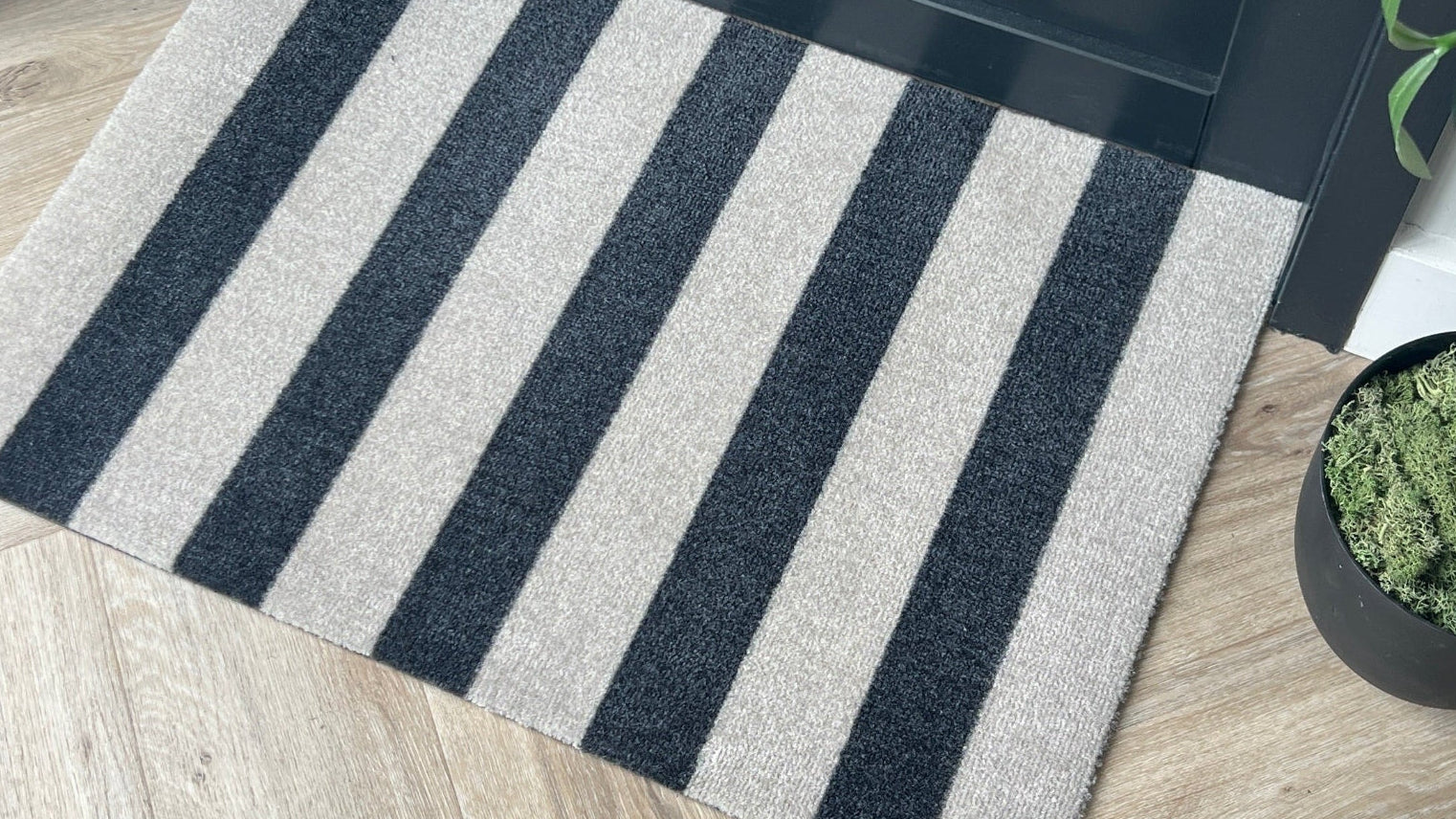 Core Doormat | Natural & Grey Stripe