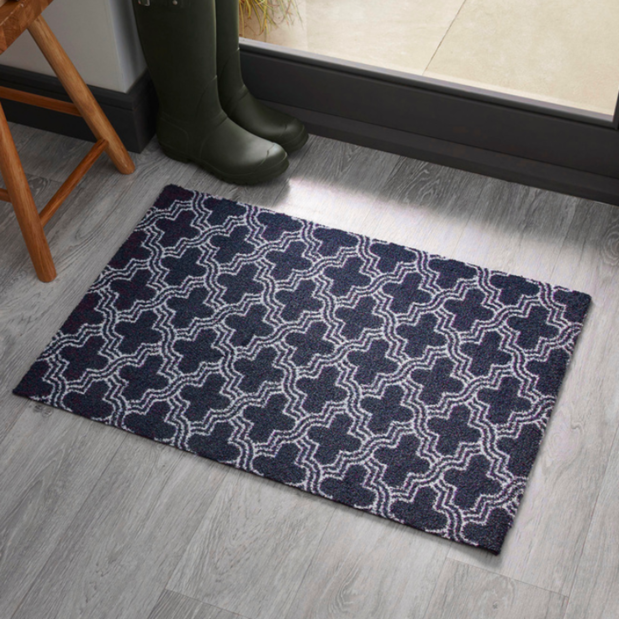 Trellis Doormat | Navy - 60 x 85cm