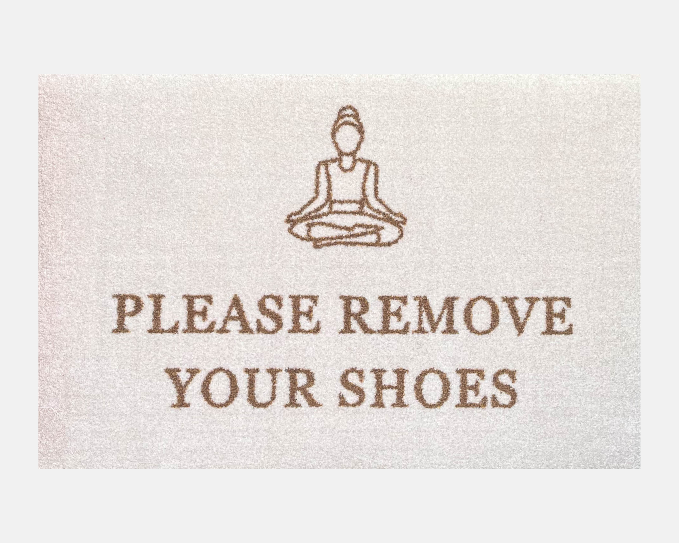 Studio Doormat | Please Remove Your Shoes in Cream