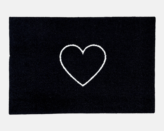 Heart Doormat | Black