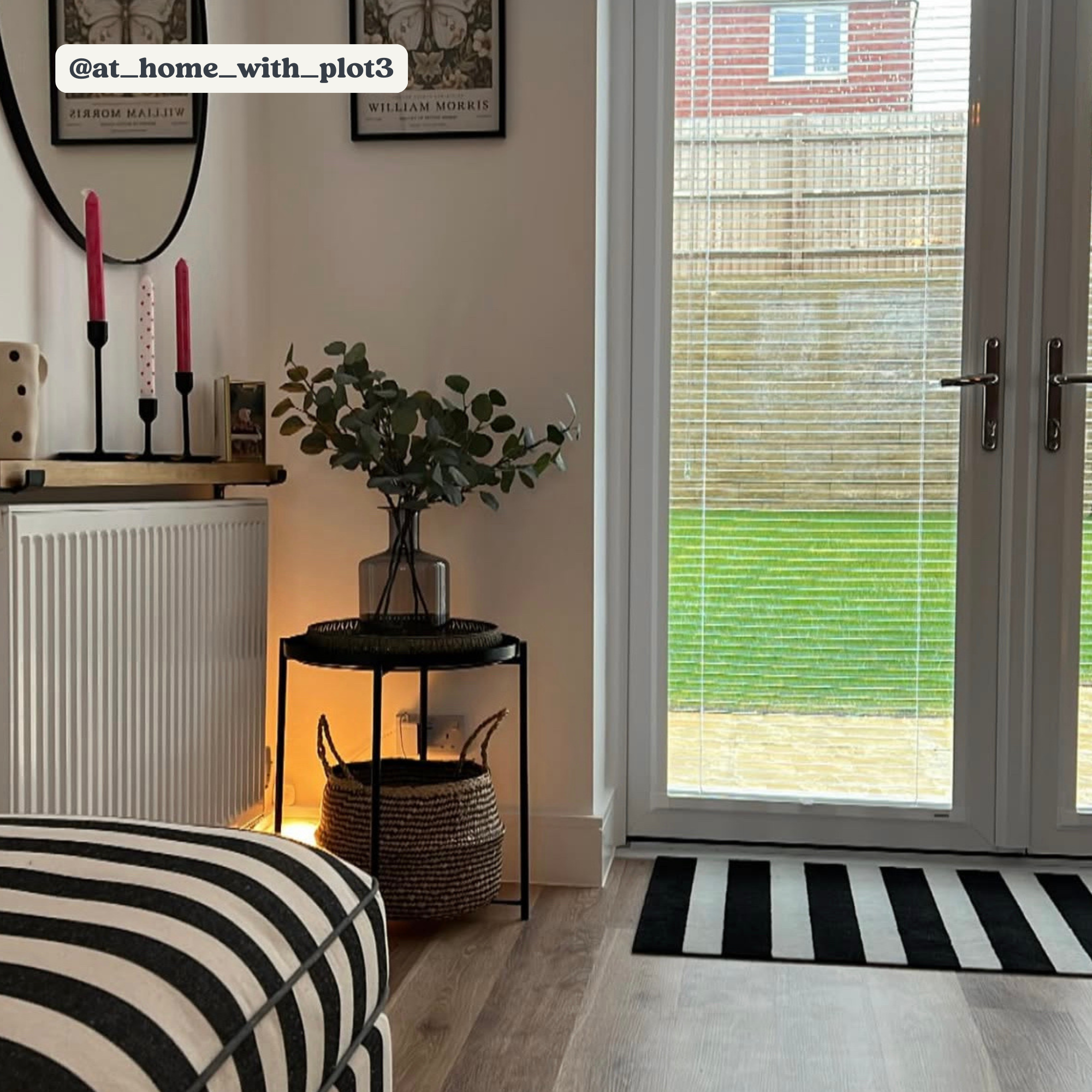 Black & Vanilla Stripes Doormat
