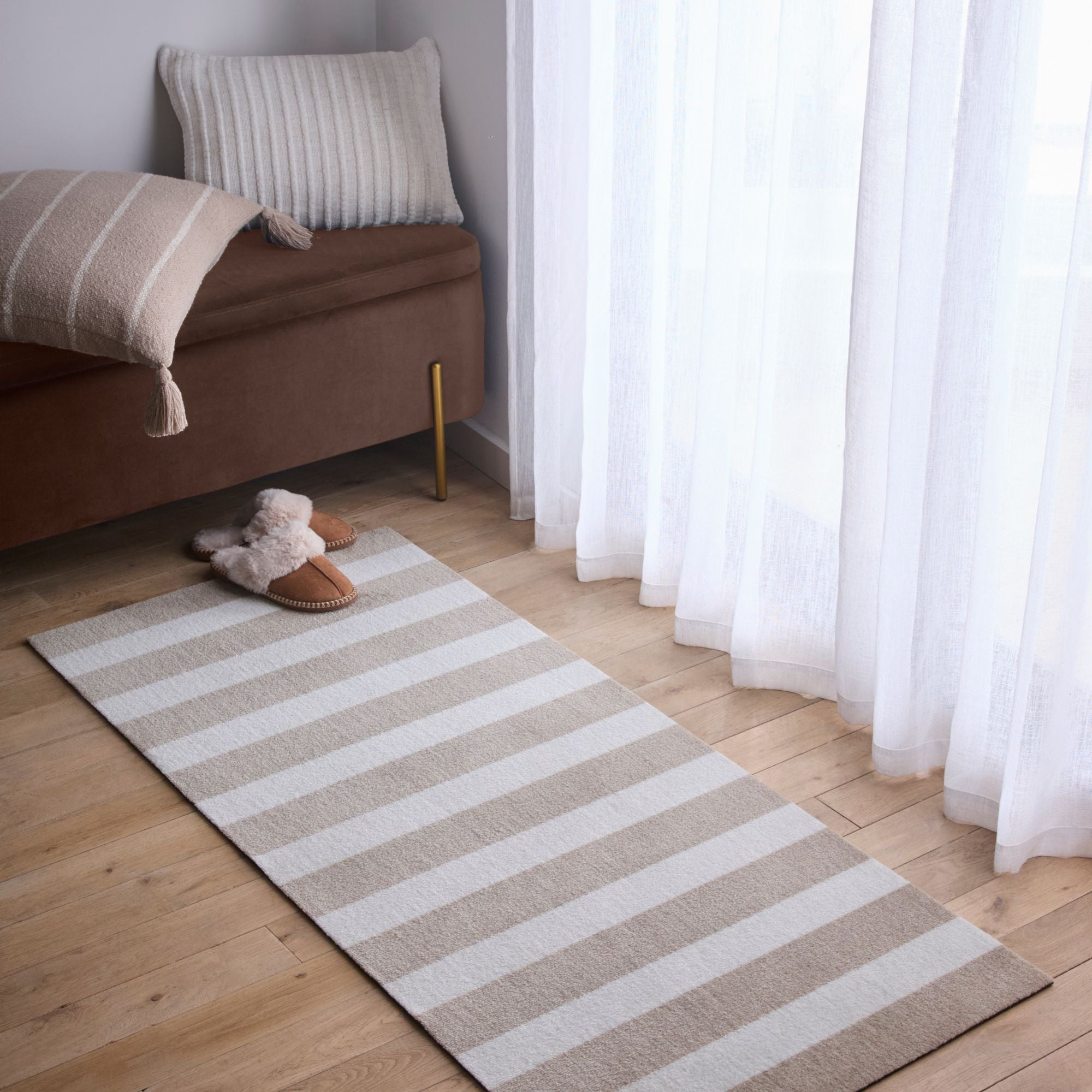 Runner | Stripe in Sand & Vanilla