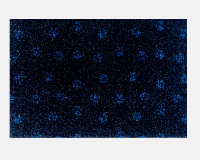 Paw Print Doormat | Black & Navy 50 x 75cm
