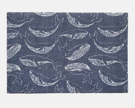 Diffused Whales Doormat | Cloud Blue