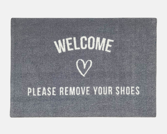 Please Remove Your Shoes Doormat | Grey