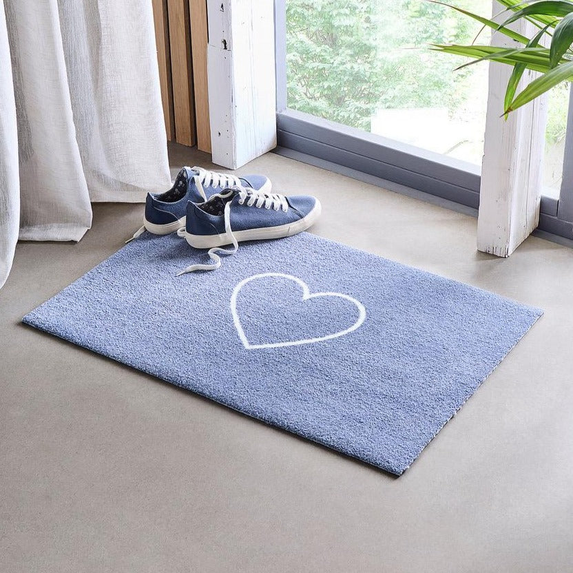 Heart Doormat | Cloud Blue
