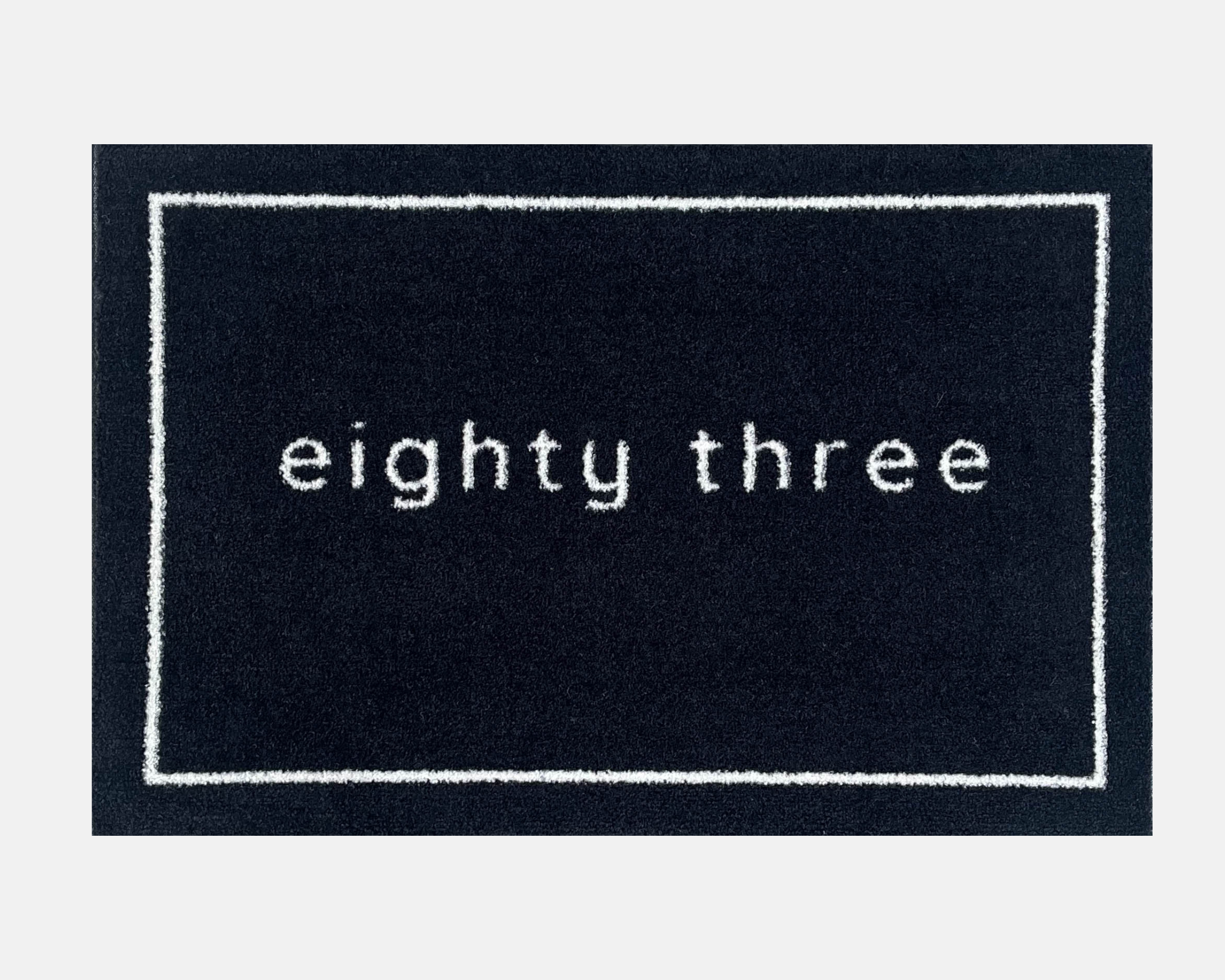Door Number Personalised Doormat | Black & White