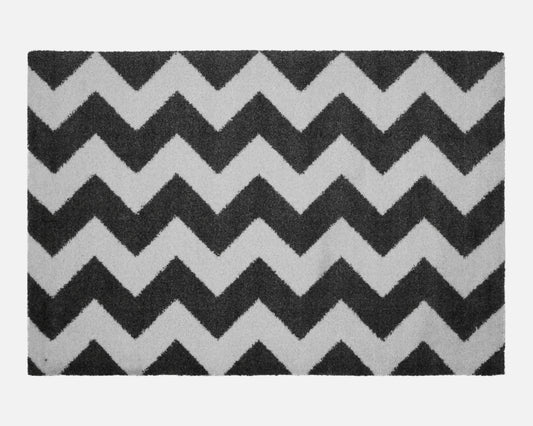 Chevron Doormat | Black & Grey