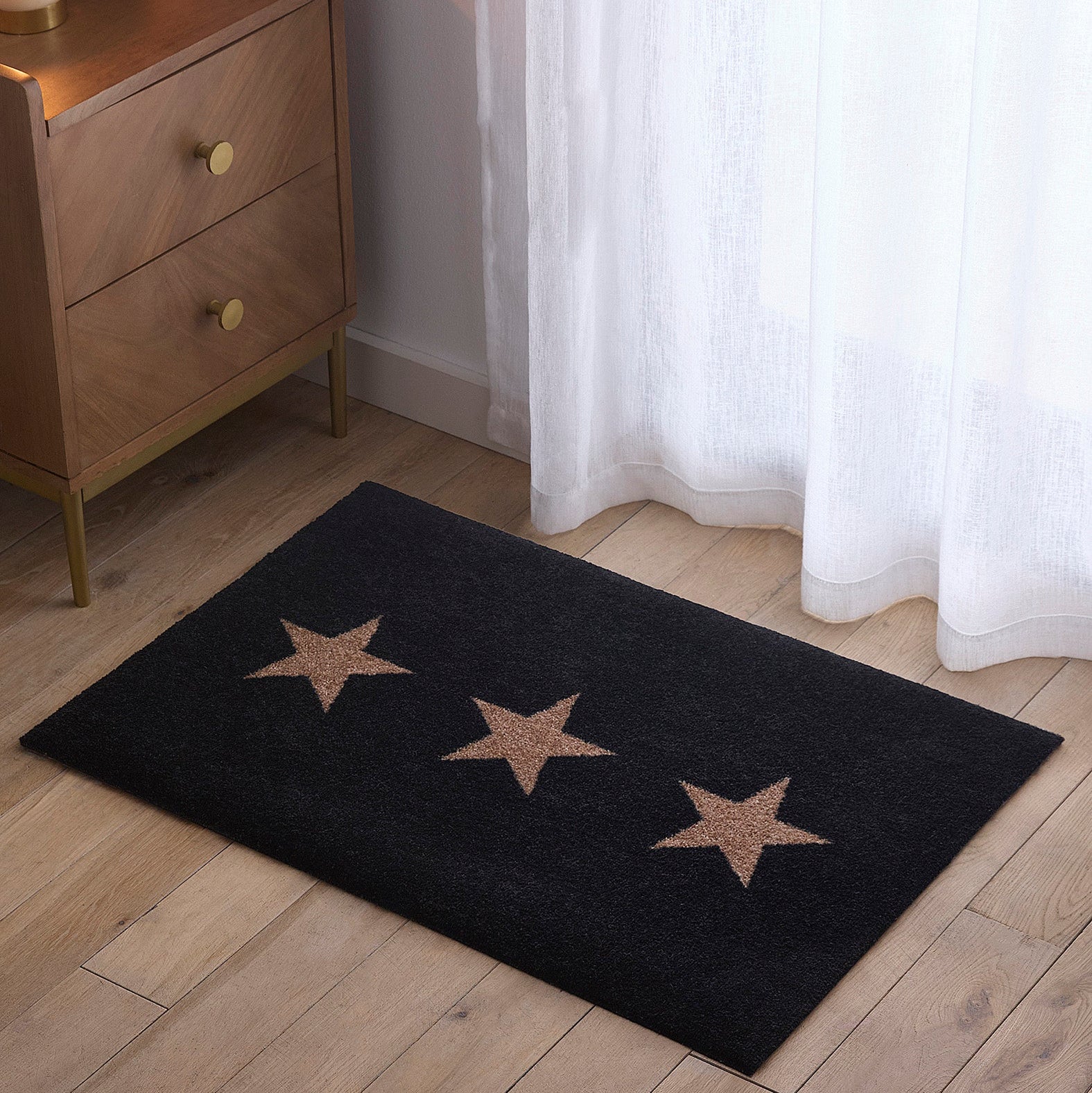 Star Trio Doormat | Black