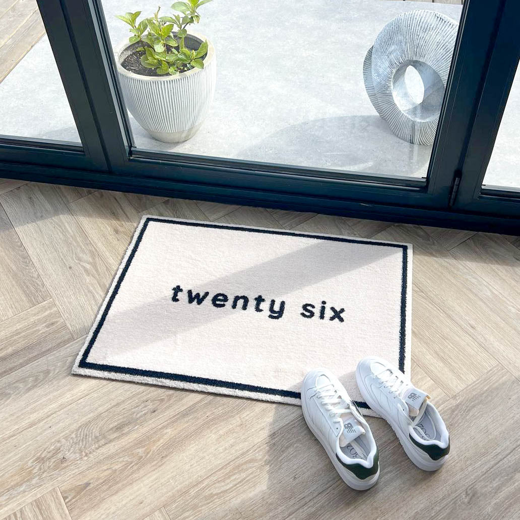 Door Number Personalised Doormat | Cream