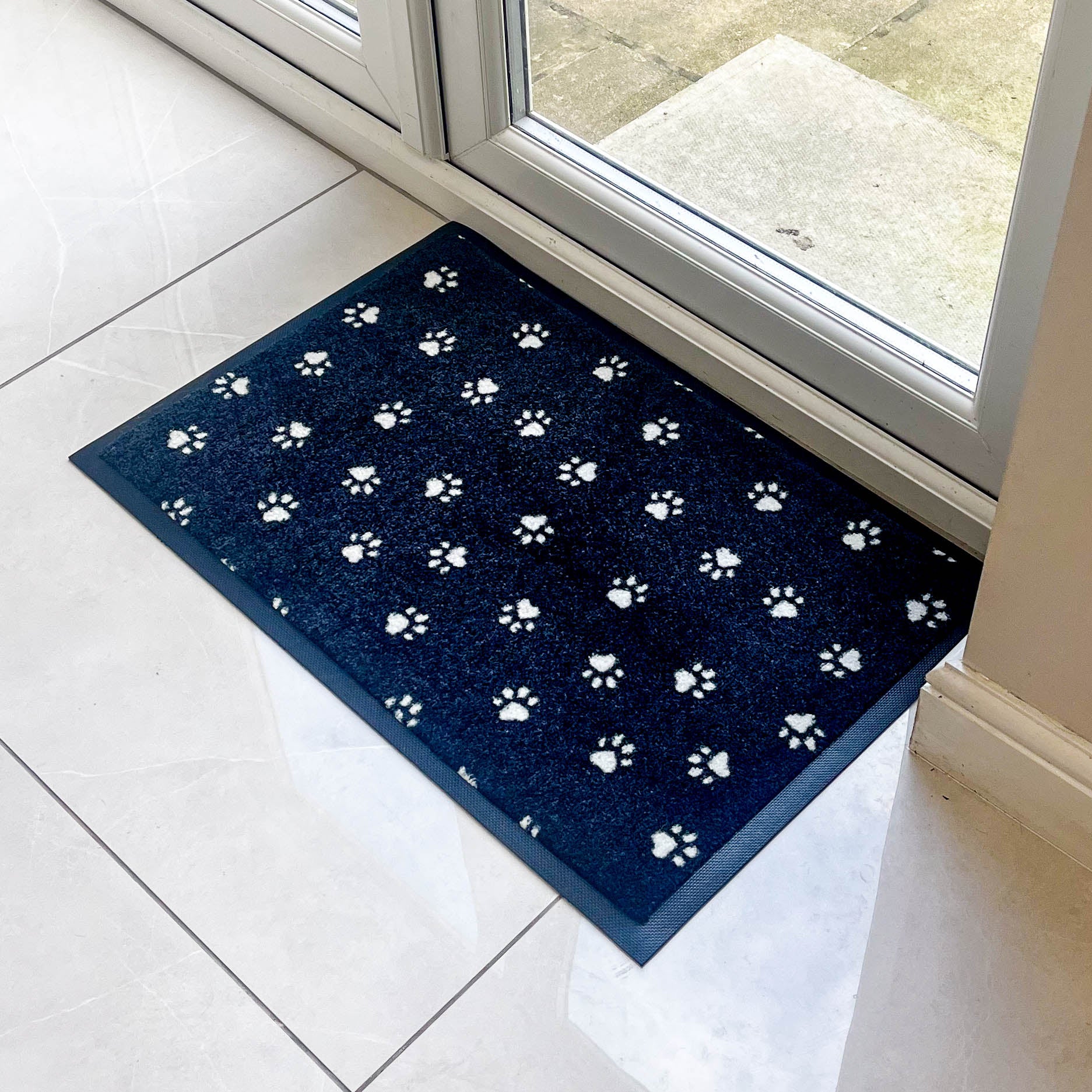 Paw Print Doormat | Black & Grey Paws