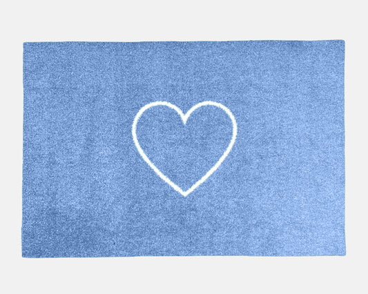 Heart Doormat | Cloud Blue