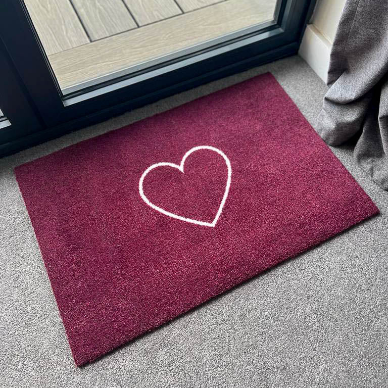 Heart Doormat | Merlot