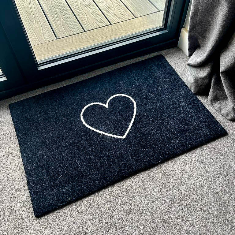 Heart Doormat | Black - 50 x 75cm