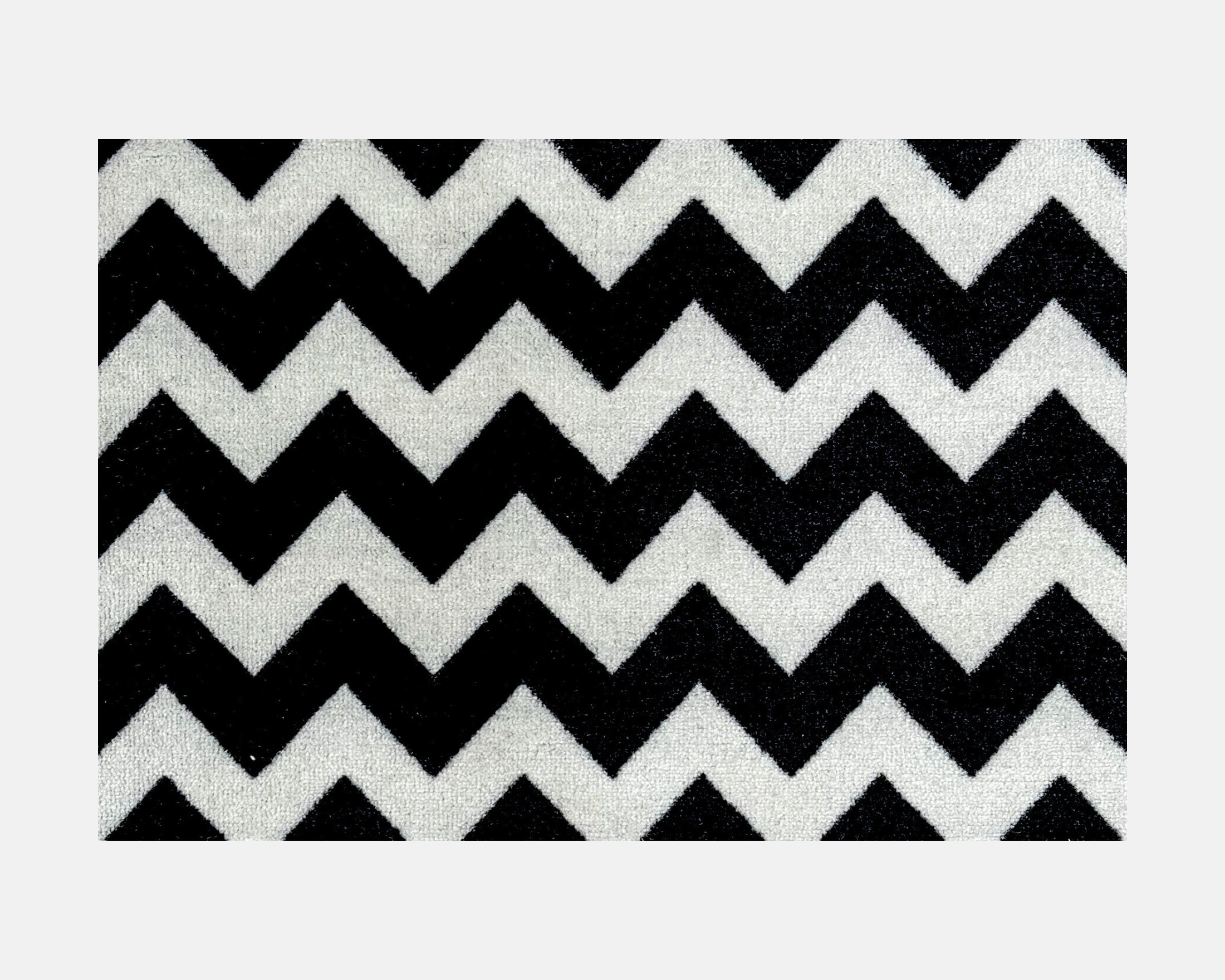 Chevron Doormat | Black & Vanilla 65 x 85cm