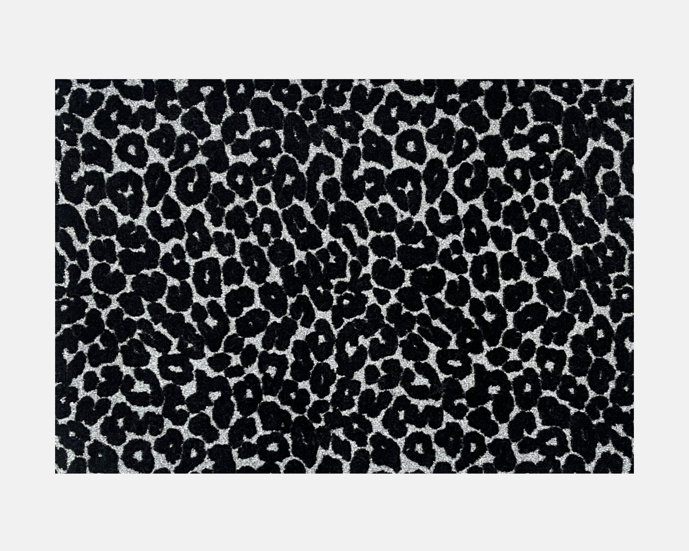 Black & Grey Leopard Doormat - 60 x 85cm