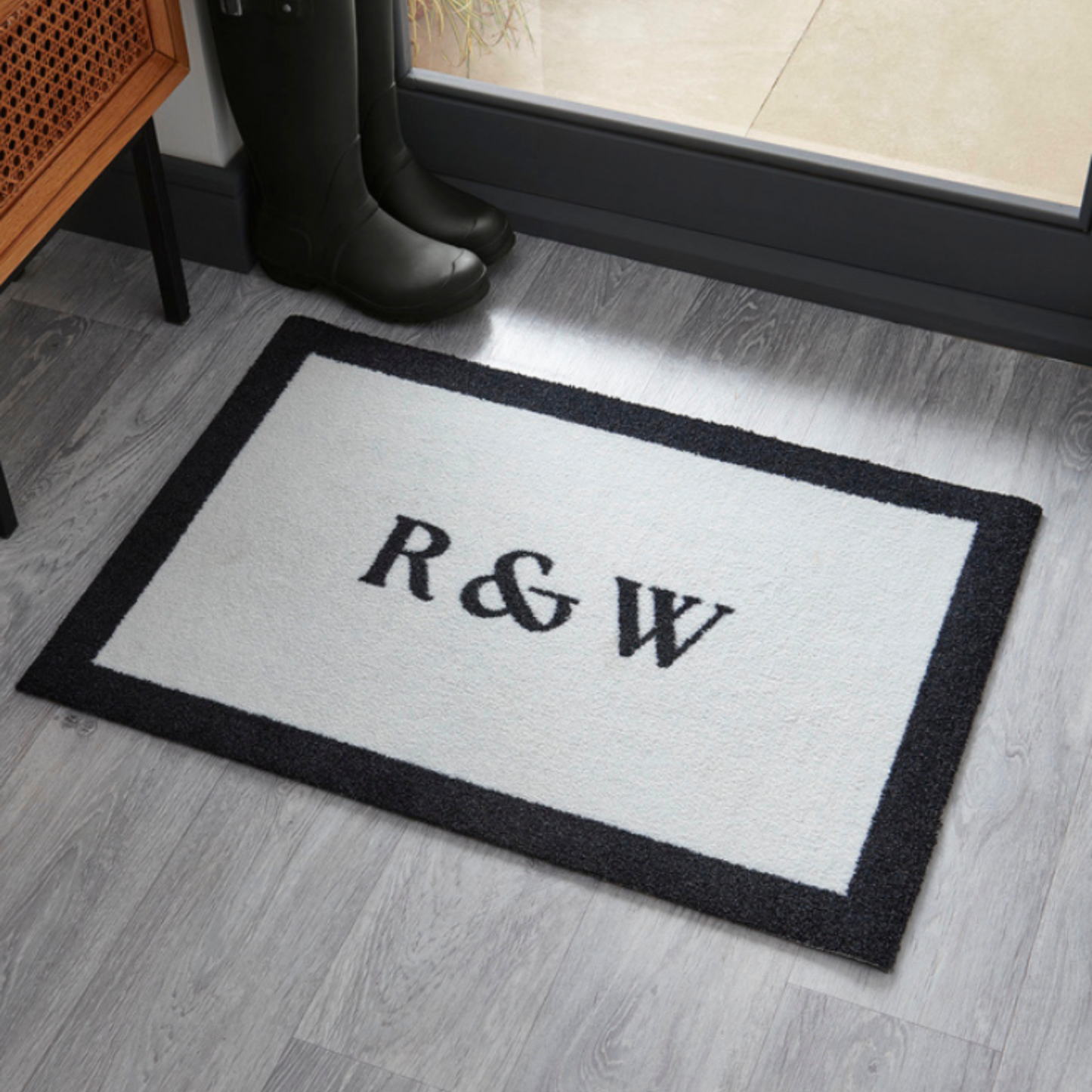 Initials Personalised Doormat | Light Grey