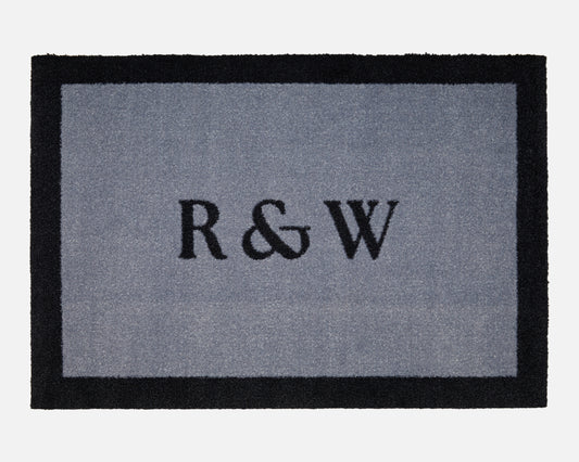 Initials Personalised Doormat | Smoke Grey