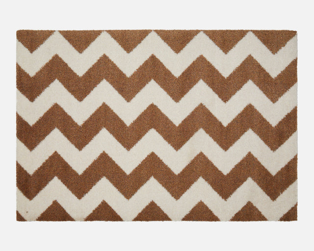 Chevron Doormat | Tan & Vanilla