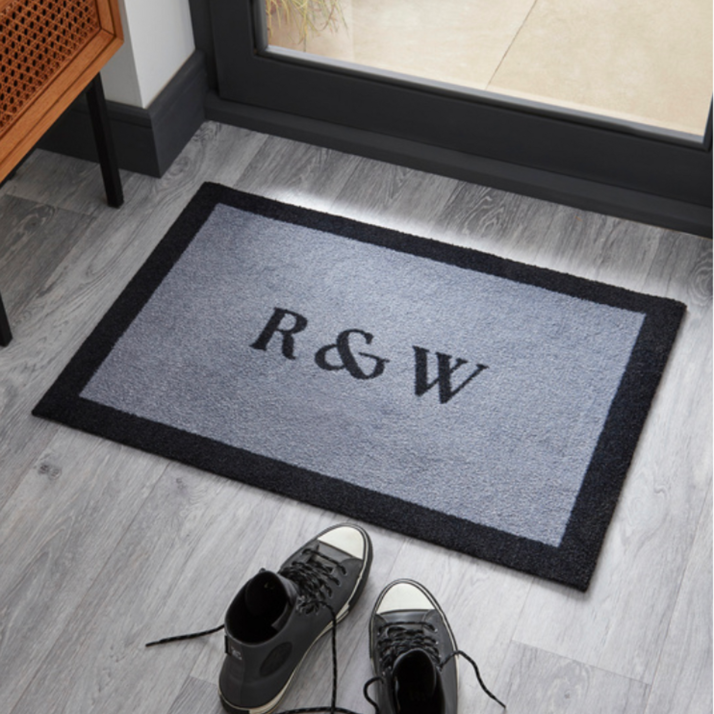 Initials Personalised Doormat | Smoke Grey