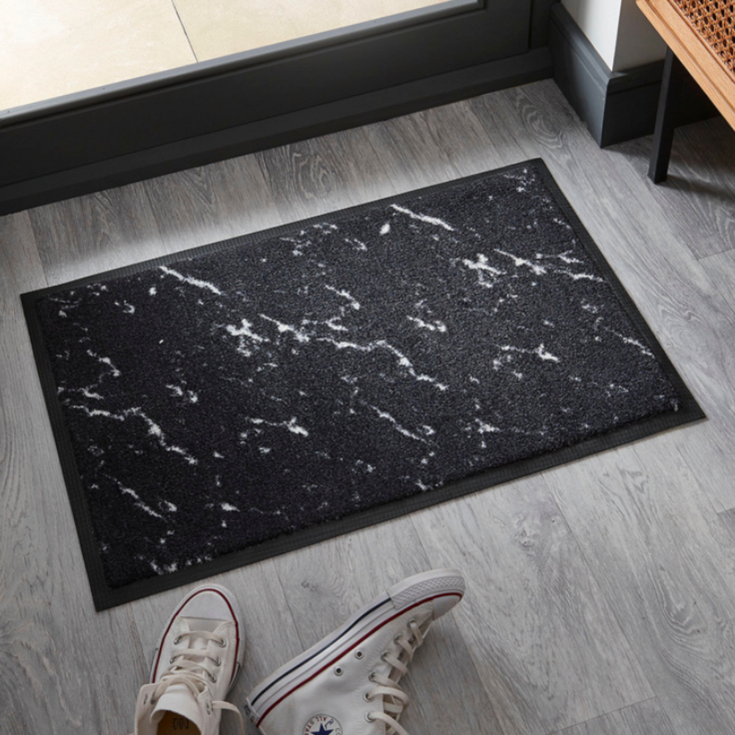 Black Marble Doormat